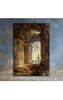 Pintura "Ruinas con el obelisco" - Hubert Robert