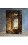 Pintura "Ruínas com o obelisco" - Hubert Robert