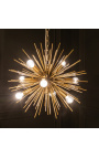 "Sun" chandelier in gilded metal - 50 cm in diameter