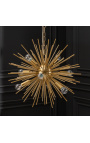 "Slunce" chandelier v zlatém kovu - 50 cm v průměru