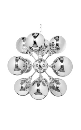 "Galaxy" design candler med 12 røykede glassglobler