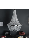 Lustre design Versailles en métal couleur argenté