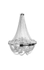 "Versailles" designer chandelier in silver-coloured metal