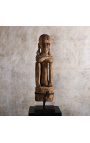 Statua Leti in legno scolpito su base in metallo