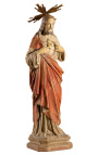 Polychrome plaster statue "Sacred Heart"