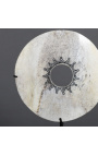 Sada 5 bílých indonéských disků z kosti na základně