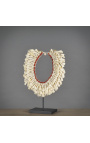 Collier blanc et rouge de Sumba (Indonésie) tissé à la main