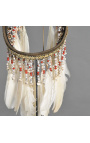 Primitive white ceremonial necklace from Indonesia