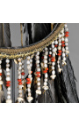 Primitive schwarze zeremonielle Halskette aus Indonesien