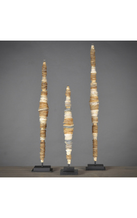 Beige Papuan Księżyc Sculpture - Rozmiar S