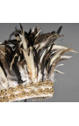 Black and white primitive headdress from Indonesia