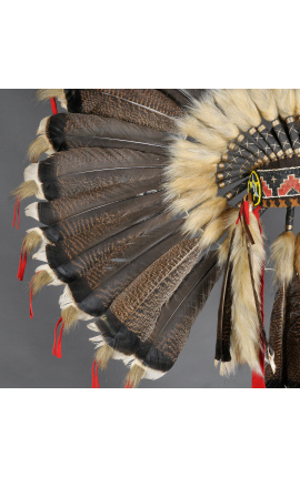 Čelenka náčelníka Siouxů z Ameriky