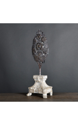 Empire svečnik s procesijskim zaslonom iz oblikovanega mavca