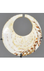 3 db pápua kagylóból álló orrgyűrű készlet