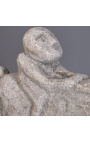 Cheval Sumba en pierre de sable sculpté