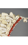 Fehér és piros nyaklánc Sumba (Indonézia) kézi szövésű