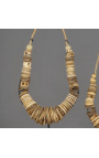 Set mit 2 Halsketten mit weißem Sumba-Inseln-Anhänger