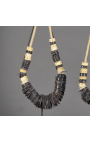 Juego de 2 collares colgante negro Islas Sumba