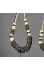 Komplet 2 črnih ogrlic z obeski Sumba Islands