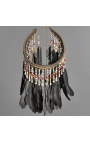 Primitive black ceremonial necklace from Indonesia