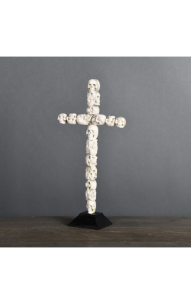 Grand crucifix &quot;Memento Mori&quot; dans l&#039;esprit des Ossuaires