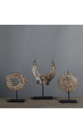 Set di 3 ciondoli color bronzo raffiguranti il popolo Gan