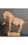 Tang hesteskulptur i terracotta