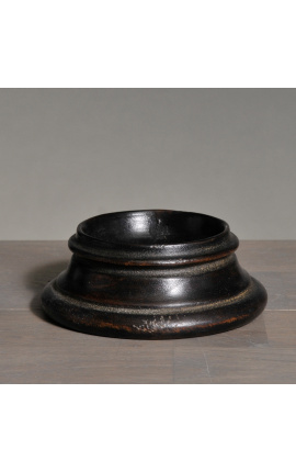 Black carved wooden ball base