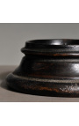Base de bola de madeira esculpida preta