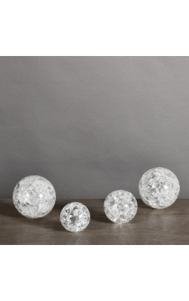 Set of 4 fragmented spheres