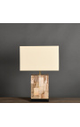 Beige petrified drewniane lampy - Rozmiar S