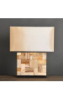 Beige petrified drewniane lampy - Rozmiar L