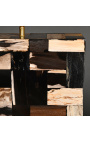 Μαύρο φωτιστικό απολιθωμένου ξύλου - Μέγεθος L