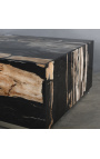 1970's coffee table in black petrified wood - Size M