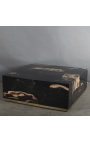 1970's coffee table in black petrified wood - Size L