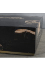 Τραπεζάκι του 1970 σε μαύρο απολιθωμένο ξύλο - Μέγεθος L