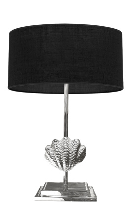 "Feng" lamp met shell decoratie in zilver metaal