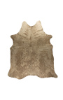 Carpet in real beige cowhide without hair with aged effect