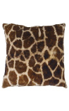 Coussin carré en velours jungle girafe 45 x 45