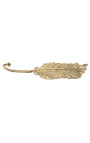 Coat rack, towel or tea towel, in golden aluminum "leaf"