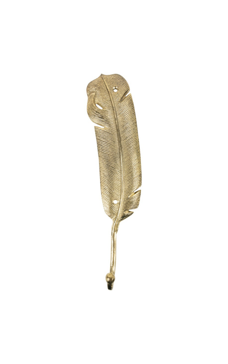 Coat rack, towel or tea towel, in golden aluminum "feather"