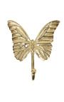 Coat rack, håndklæde eller håndklæde, i gylden aluminium "sommerfugle"