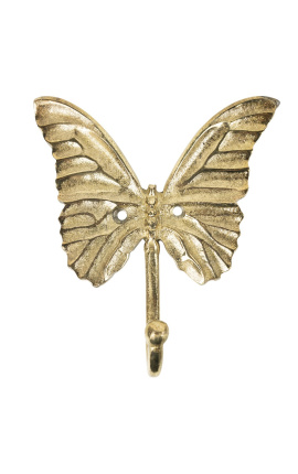 Закачалка за портманта, кърпа или кърпа, в златиста алуминиева "пеперуда"