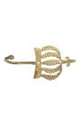 Coat rack, towel or tea towel, in golden aluminum "crown"