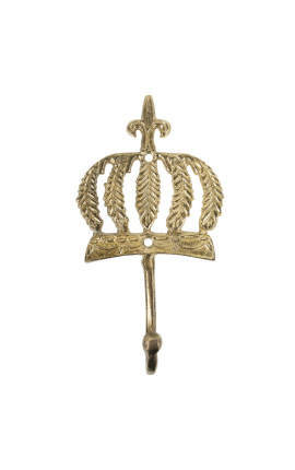 Coat rack, towel or tea towel, in golden aluminum "crown"