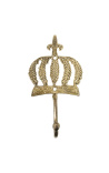Porte manteau, serviette ou torchon, en aluminium doré couronne