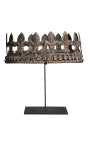 Couronne décorative en métal aspect cuivre (Couronne avec bijoux)