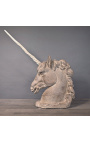 Terracotta unicorn sculpture
