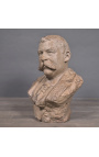 Terracotta escultura de un antiguo busto "El Patriarca"