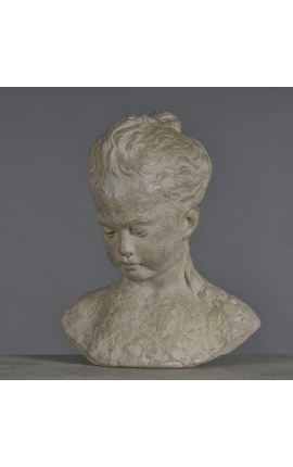 Terracotta sculpture of an old bust &quot;à la Fillette&quot;